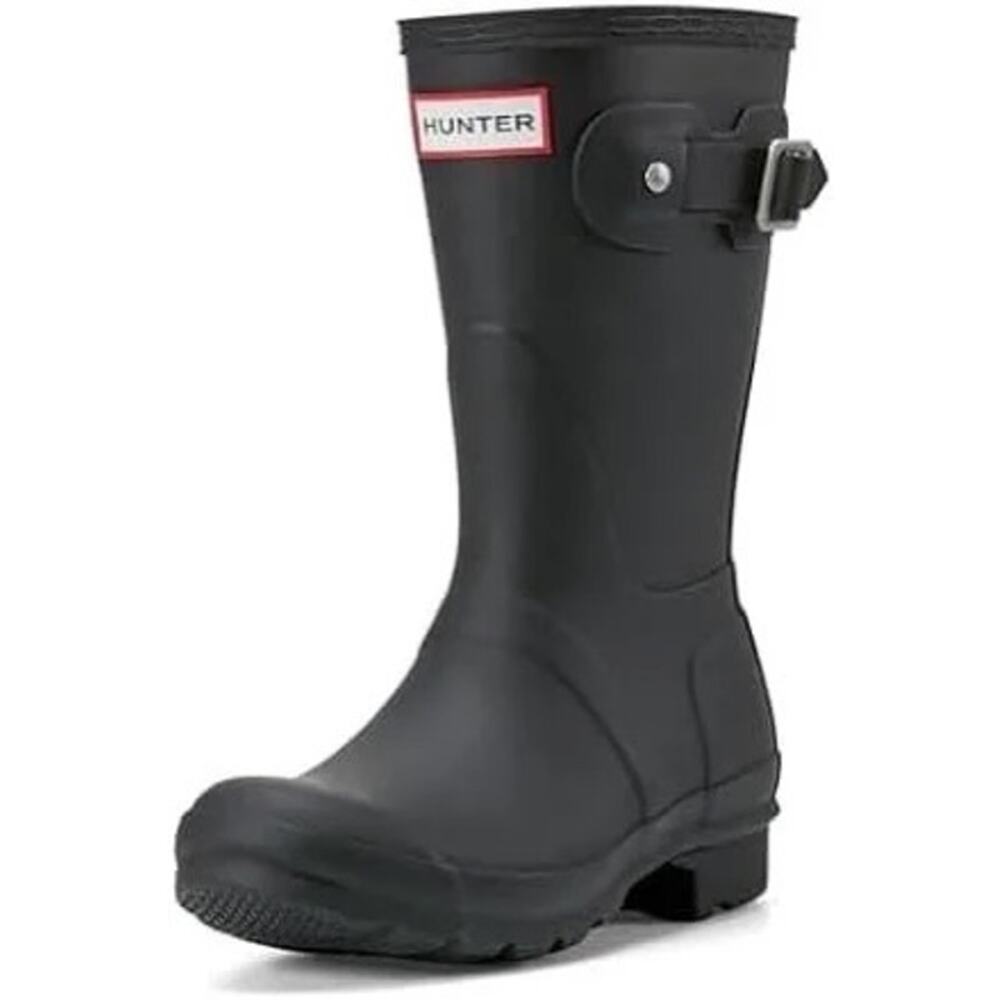 Hunter Womens Original Short Waterproof Black Matte Rain Boots 9 LIKE NEW - Picture 4 of 7